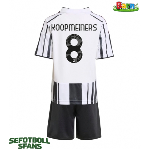 Juventus Teun Koopmeiners #8 Hemmaställ Barn 2025-26 Kortärmad (+ Korta byxor)